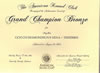 New Title Cert: CH Diamondsun Dbl Justice Parasol, Owner: Dore' Anderson